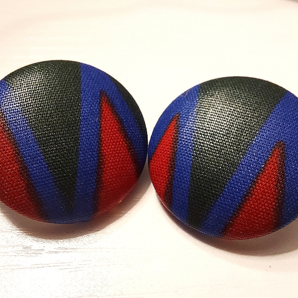African Print Button Earrings! BUNDLE TO SAVE!